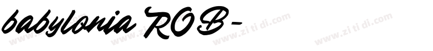 babylonia ROB字体转换